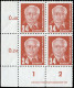 DDR, 1950, 323 Va XII DV1, 324 Va XI DV1, Postfrisch, Viererblock - Other & Unclassified