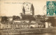 71 - TOURNUS -  ENSEMBLE DE L'ABBAYE ET  QUAI DU  NORD - TIMBRE EXPOSITION PARIS 1925 - Altri & Non Classificati