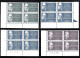 BLOCS DE 4 - COINS DE FEUILLE -1987 ** MNH - PERSONNAGES CÉLÈBRES  - Unused Stamps