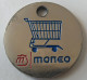Jeton De Caddie - MONEO - Chariot - En Métal - (1) - - Trolley Token/Shopping Trolley Chip