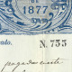 ESPAÑA 1877 — PAGOS AL ESTADO Serie E, 2 Ptas — Sello Fiscal SOCIEDAD Del TIMBRE - Revenue Stamps