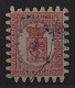 Finnland  9 C Y,  1866, Wappen 40 P. Durchstich C, Geripptes Papier, KW 300,- € - Usados