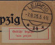 1923, LEIPZIG OPD, 1 A, Gebührenzettel Mit Rand Auf Bedarfsbrief, SELTEN, 550,-€ - 1922-1923 Emissions Locales