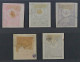 1901, Türkei 86-90 U, Kleiner Kreis 5 Pa.-2 Pia. UNGEZÄHNT, Gestempelt, SELTEN - Used Stamps