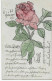 Ansichtskarte Mit Rücks. Rose Von Dillingen Nach Uttenhofen, 1906 - Cartas & Documentos