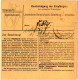 Luxemburg 1943, 15+30 Pf. Auf Paketkarte M. "B"-Zettel U. Rs. Zustellgebührstpl. - Occupazione 1938 – 45