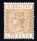 Gibraltar 28, Ungebr. 1 Pta. Hellbraun Mit Originalgummi U. Sauberem Falz - Gibraltar