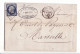 FRANCE 1853-1860 20 C Bleu YT N°14 Sur Lettre Oblitéré - 1853-1860 Napoléon III