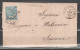 ITALIA 1866 - Effigie 20 Su 15 C. I Tipo (1865) Su Lettera Annullo Sordevolo        (g9658) - Marcophilia