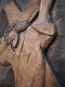 Statue/ Sculpture Figurant Le Christ Portant La Croix. En Bois. - Religious Art