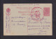 1917 - 10 St. Ganzsache Als POW-Karte Ab Sofia Nach Frankreich - Brieven En Documenten