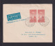 1938 - Paar 15 Ö. Auf Flugpostbrief Ab Kopenhagen Nach Paris - Direktflug - Lettres & Documents