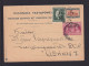 1939 - 1,5 D. Frage-Ganzsache (P 40F) Mit Zufrankatur Ab Larissa - Storia Postale