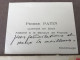 Carte De Visite Avec Enveloppe / Pierre Patin / Attaché Banque De France / Montrouge / 1934 - Visitenkarten