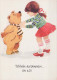 NASCERE Animale Vintage Cartolina CPSM #PBS247.A - Bären