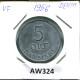 5 ORE 1956 DANEMARK DENMARK Münze #AW324.D.A - Dänemark