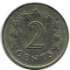 2 CENTS 1977 MALTA Moneda #AZ303.E.A - Malte