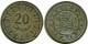 20 MILLIMES 1960 TÚNEZ TUNISIA Islámico Moneda #AH876.E.A - Tunesië