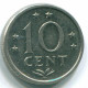 10 CENTS 1971 ANTILLAS NEERLANDESAS Nickel Colonial Moneda #S13450.E.A - Antilles Néerlandaises