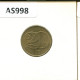 20 HALERU 1992 TSCHECHOSLOWAKEI CZECHOSLOWAKEI SLOVAKIA Münze #AS998.D.A - Cecoslovacchia
