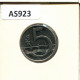 5 KORUN 1993 CZECH REPUBLIC Coin #AS923.U.A - Repubblica Ceca
