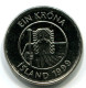 1 KRONA 1999 ISLANDE ICELAND UNC Fish Pièce #W11216.F.A - Island