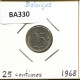 25 CENTIMES 1968 FRENCH Text BELGIQUE BELGIUM Pièce #BA330.F.A - 25 Centimes