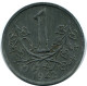 1 KORUNA 1942 BOHEMIA Y MORAVIA REPÚBLICA CHECA CZECH REPUBLIC Moneda #AX375.E.A - Czech Republic
