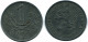 1 KORUNA 1942 BOHEMIA Y MORAVIA REPÚBLICA CHECA CZECH REPUBLIC Moneda #AX375.E.A - Tchéquie