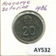 20 FORINT 1986 HUNGRÍA HUNGARY Moneda #AY532.E.A - Ungheria