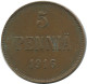 5 PENNIA 1916 FINNLAND FINLAND Münze RUSSLAND RUSSIA EMPIRE #AB179.5.D.A - Finlande
