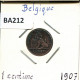 1 CENTIME 1907 FRENCH Text BÉLGICA BELGIUM Moneda #BA212.E.A - 1 Cent
