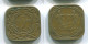 5 CENTS 1966 SURINAM NIEDERLANDE Nickel-Brass Koloniale Münze #S12811.D.A - Suriname 1975 - ...