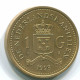 1 GULDEN 1993 ANTILLES NÉERLANDAISES Aureate Steel Colonial Pièce #S12157.F.A - Niederländische Antillen