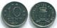 10 CENTS 1970 NIEDERLÄNDISCHE ANTILLEN Nickel Koloniale Münze #S13328.D.A - Niederländische Antillen