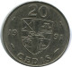20 CEDIS 1991 GHANA Moneda #AP886.E.A - Ghana