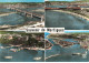 13 MARTIGUES AK#DC240 SOUVENIR MULTI-VUES AERIENNE LE PONT DE LA CARONTE LA PLAGE DE FERRIERES LE CLUB NAUTIQUE - Martigues