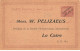 ENTIER EGYPTE #FG54782 REPIQUAGE SURCHARGE PELIZAEUS LE CAIRE PRESIDENT SOCIETE PHILANTHROPIQUE - 1866-1914 Ägypten Khediva