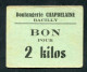 Jeton-carton De Nécessité Boulangerie Chapdelaine Bacilly / Bon Pour 2 Kilos (pain) Manche - Normandie - Monetary / Of Necessity