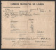 License For Motorcycle With Syd-car From Lisbon City Council 1929. Licença De Moto Com Syd-car Da Câmara Municipal Lisbo - Gesetze & Erlasse