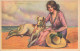 T. CORBELLA * 6 CPA Illustrateur Corbella Italia Italien * Série 624 * Mode Femme Robe Chien Chiens Dog Dogs - Corbella, T.