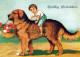 CANE Animale Vintage Cartolina CPSM #PBQ468.IT - Cani