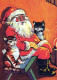 PAPÁ NOEL Feliz Año Navidad Vintage Tarjeta Postal CPSM #PBL197.ES - Santa Claus