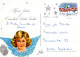 PÈRE NOËL Animaux NOËL Fêtes Voeux Vintage Carte Postale CPSM #PAK529.FR - Santa Claus