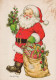WEIHNACHTSMANN SANTA CLAUS Neujahr Weihnachten Vintage Ansichtskarte Postkarte CPSM #PBL325.DE - Santa Claus