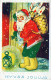 SANTA CLAUS Happy New Year Christmas Vintage Postcard CPSMPF #PKG299.GB - Santa Claus