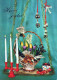 Happy New Year Christmas CANDLE Vintage Postcard CPSM #PAW256.GB - Neujahr