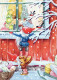 Happy New Year Christmas GNOME Vintage Postcard CPSM #PAU218.GB - Nieuwjaar