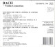 Johann Sebastian Bach - Violin Concertos. CD - Clásica