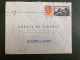 LETTRE TP UZERCHE 18F + ANGOUMOIS 2F OBL. HEXAGONALE Tiretée 12-7 1957 BARBEZIEUX CP N°16 CHARENTE (16) + EXP - Manual Postmarks